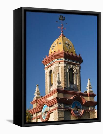 Country Club Plaza Shopping Area Building Detail, Kansas City, Missouri, USA-Walter Bibikow-Framed Premier Image Canvas