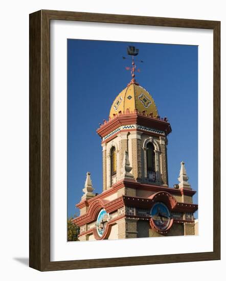 Country Club Plaza Shopping Area Building Detail, Kansas City, Missouri, USA-Walter Bibikow-Framed Photographic Print