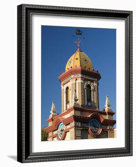 Country Club Plaza Shopping Area Building Detail, Kansas City, Missouri, USA-Walter Bibikow-Framed Photographic Print