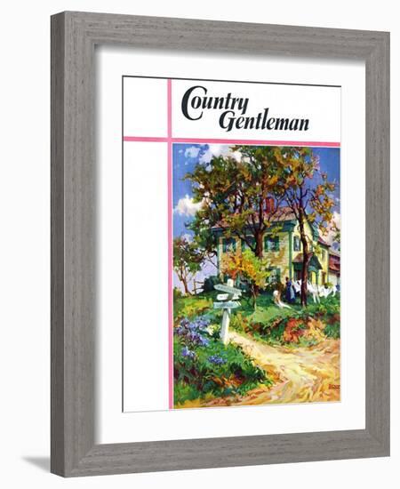 "Country Crossroads," Country Gentleman Cover, September 1, 1938-G. Kay-Framed Giclee Print