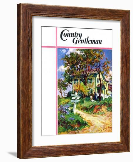 "Country Crossroads," Country Gentleman Cover, September 1, 1938-G. Kay-Framed Giclee Print