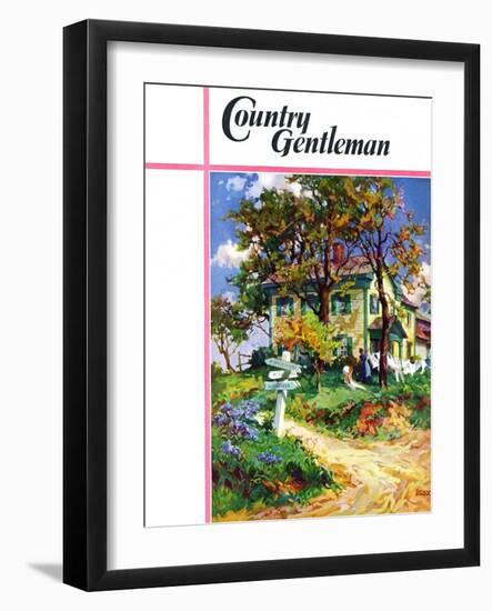 "Country Crossroads," Country Gentleman Cover, September 1, 1938-G. Kay-Framed Giclee Print