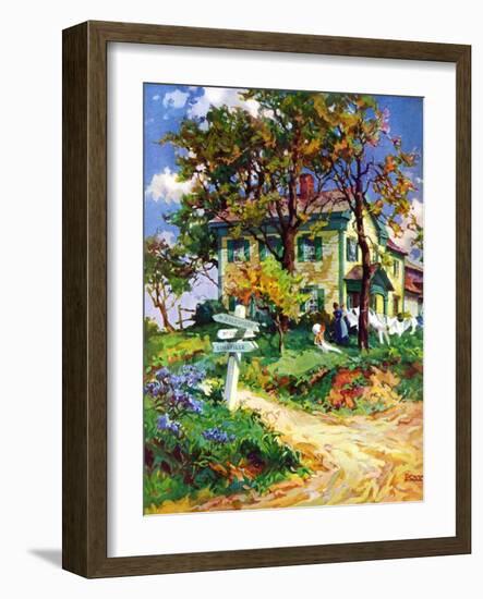 "Country Crossroads,"September 1, 1938-G. Kay-Framed Giclee Print