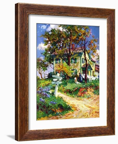 "Country Crossroads,"September 1, 1938-G. Kay-Framed Giclee Print