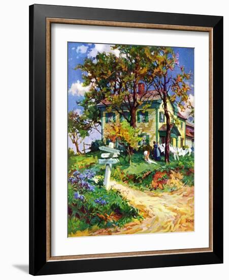 "Country Crossroads,"September 1, 1938-G. Kay-Framed Giclee Print