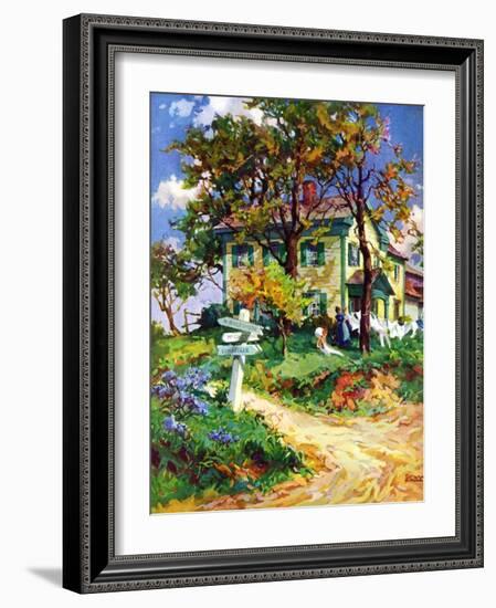 "Country Crossroads,"September 1, 1938-G. Kay-Framed Giclee Print