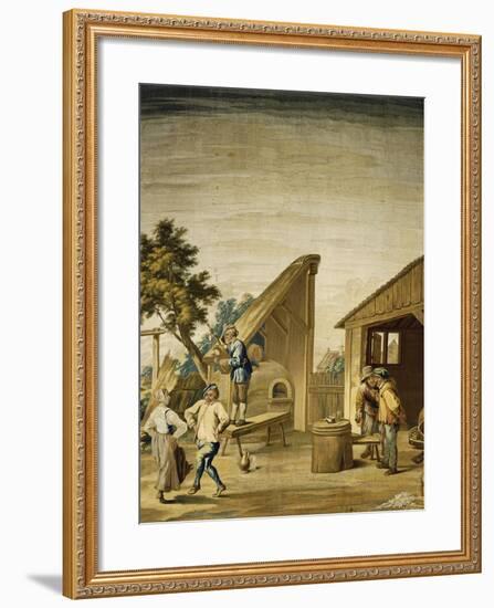 Country Dance Tapestry Based on Cartoon by David Teniers the Younger-null-Framed Giclee Print