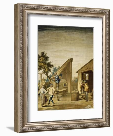 Country Dance Tapestry Based on Cartoon by David Teniers the Younger-null-Framed Giclee Print