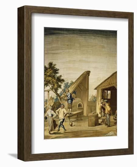 Country Dance Tapestry Based on Cartoon by David Teniers the Younger-null-Framed Giclee Print