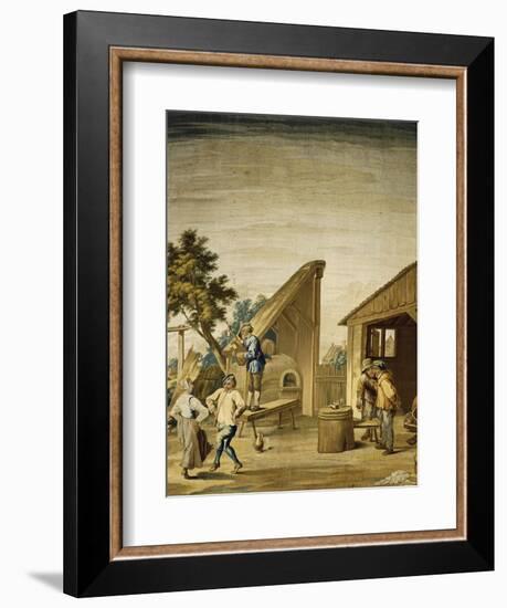 Country Dance Tapestry Based on Cartoon by David Teniers the Younger-null-Framed Giclee Print