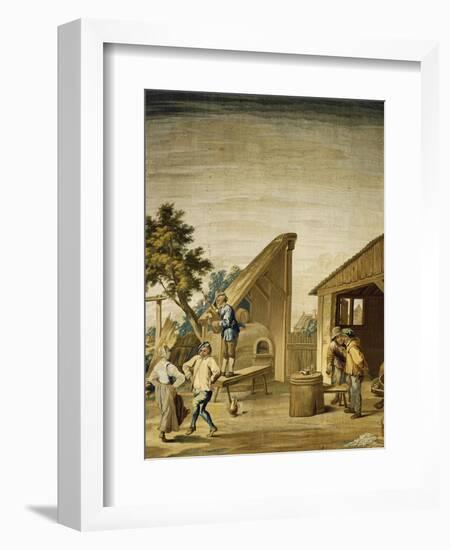 Country Dance Tapestry Based on Cartoon by David Teniers the Younger-null-Framed Giclee Print