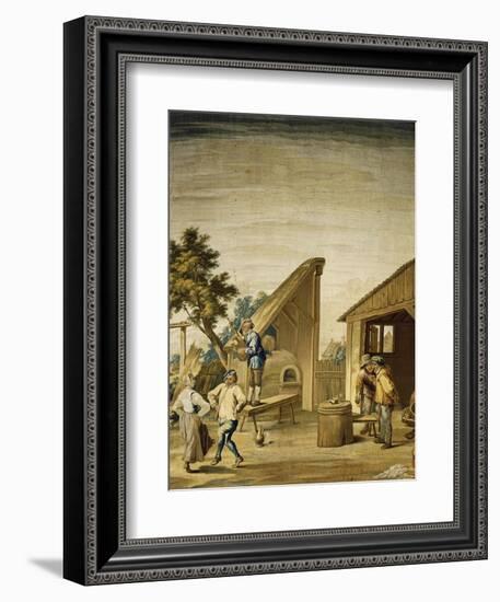 Country Dance Tapestry Based on Cartoon by David Teniers the Younger-null-Framed Giclee Print