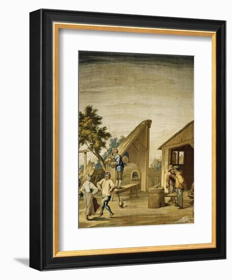 Country Dance Tapestry Based on Cartoon by David Teniers the Younger-null-Framed Giclee Print