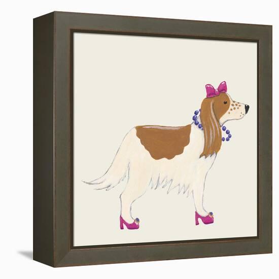Country Dog I-Kate Mawdsley-Framed Stretched Canvas