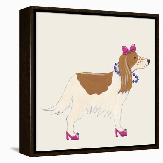 Country Dog I-Kate Mawdsley-Framed Stretched Canvas