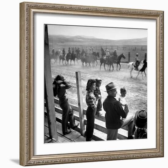 Country Dr. Ernest Ceriani Holding 11-Month-Old Gary with Wife Bernetha and 3 Year Old Phillip-W^ Eugene Smith-Framed Photographic Print