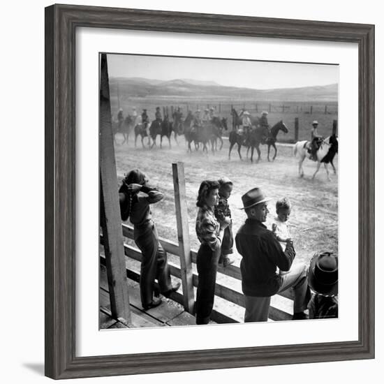 Country Dr. Ernest Ceriani Holding 11-Month-Old Gary with Wife Bernetha and 3 Year Old Phillip-W^ Eugene Smith-Framed Photographic Print