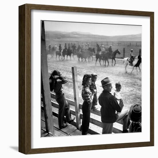Country Dr. Ernest Ceriani Holding 11-Month-Old Gary with Wife Bernetha and 3 Year Old Phillip-W^ Eugene Smith-Framed Photographic Print