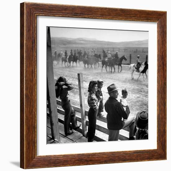 Country Dr. Ernest Ceriani Holding 11-Month-Old Gary with Wife Bernetha and 3 Year Old Phillip-W^ Eugene Smith-Framed Photographic Print