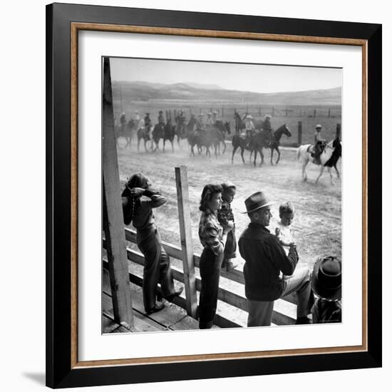 Country Dr. Ernest Ceriani Holding 11-Month-Old Gary with Wife Bernetha and 3 Year Old Phillip-W^ Eugene Smith-Framed Photographic Print