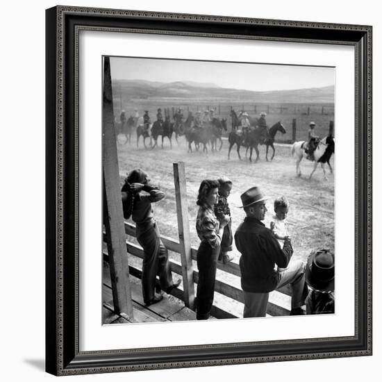 Country Dr. Ernest Ceriani Holding 11-Month-Old Gary with Wife Bernetha and 3 Year Old Phillip-W^ Eugene Smith-Framed Photographic Print