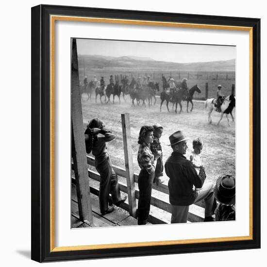 Country Dr. Ernest Ceriani Holding 11-Month-Old Gary with Wife Bernetha and 3 Year Old Phillip-W^ Eugene Smith-Framed Photographic Print