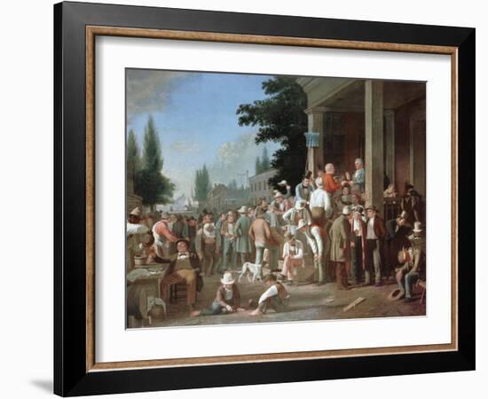 Country Election-George Caleb Bingham-Framed Giclee Print