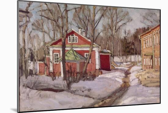 Country Estate in Winter, 1904-Stanislav Yulianovich Zhukovsky-Mounted Giclee Print