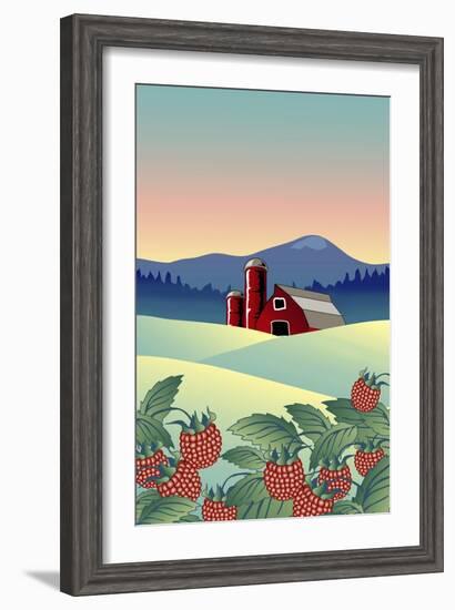 Country Farm-Linda Braucht-Framed Giclee Print