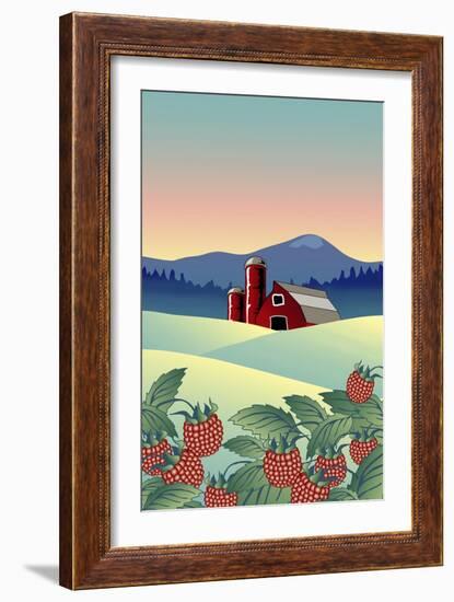 Country Farm-Linda Braucht-Framed Giclee Print