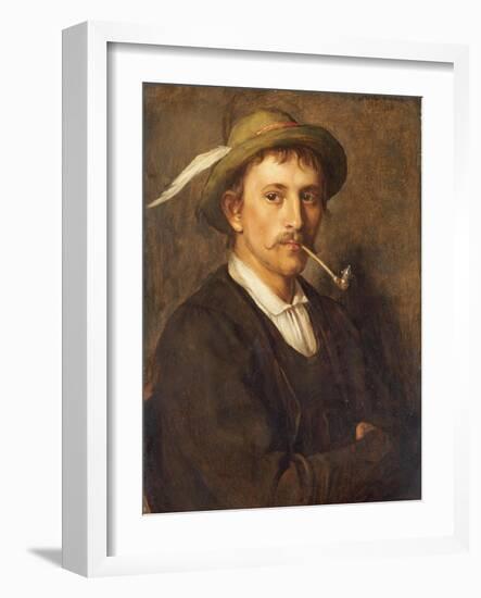 Country Farmer with Pipe-Franz Von Defregger-Framed Giclee Print