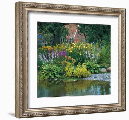 Country Flower Garden-null-Framed Art Print