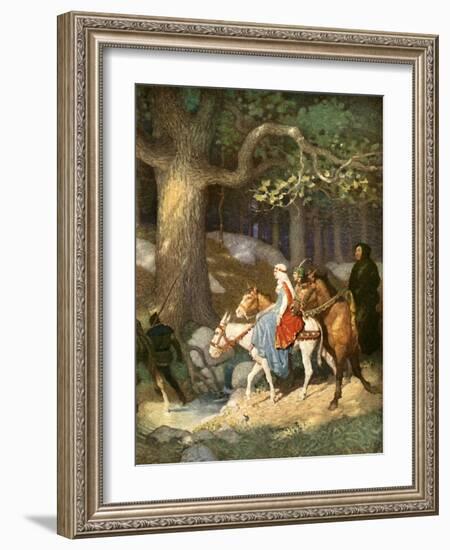 Country Folk Wending their Way to the Tourney-Newell Convers Wyeth-Framed Giclee Print