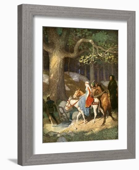 Country Folk Wending their Way to the Tourney-Newell Convers Wyeth-Framed Giclee Print