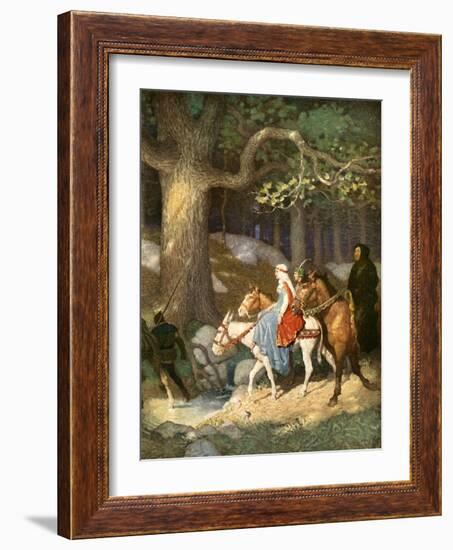 Country Folk Wending their Way to the Tourney-Newell Convers Wyeth-Framed Giclee Print