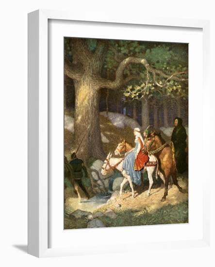 Country Folk Wending their Way to the Tourney-Newell Convers Wyeth-Framed Giclee Print