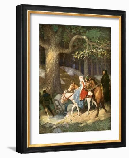 Country Folk Wending their Way to the Tourney-Newell Convers Wyeth-Framed Giclee Print