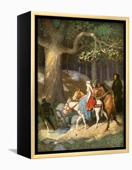 Country Folk Wending their Way to the Tourney-Newell Convers Wyeth-Framed Premier Image Canvas