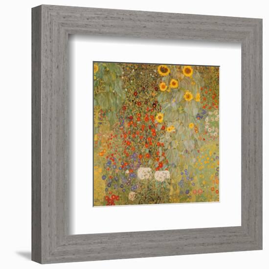 Country Garden with Sunflowers-Gustav Klimt-Framed Art Print