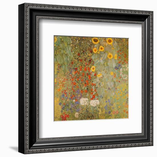 Country Garden with Sunflowers-Gustav Klimt-Framed Art Print