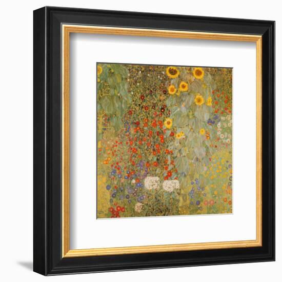 Country Garden with Sunflowers-Gustav Klimt-Framed Art Print