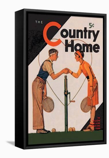 Country Home: A Friendly Match-null-Framed Stretched Canvas