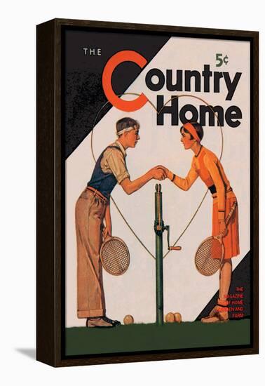 Country Home: A Friendly Match-null-Framed Stretched Canvas