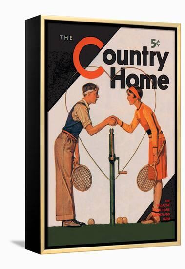 Country Home: A Friendly Match-null-Framed Stretched Canvas