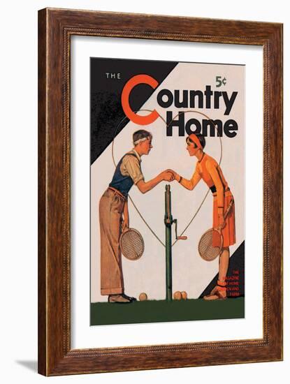 Country Home: A Friendly Match-null-Framed Art Print