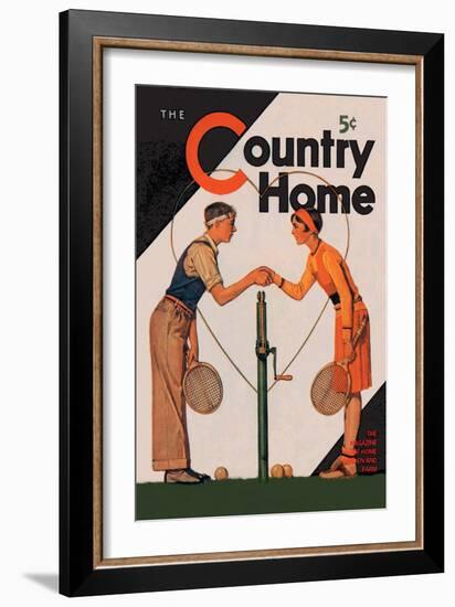 Country Home: A Friendly Match-null-Framed Art Print