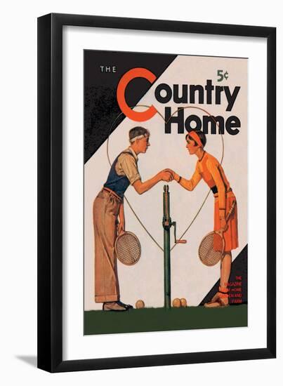 Country Home: A Friendly Match-null-Framed Art Print