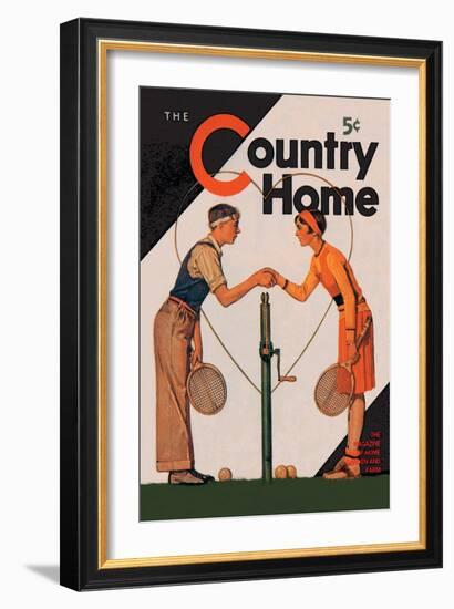 Country Home: A Friendly Match-null-Framed Art Print