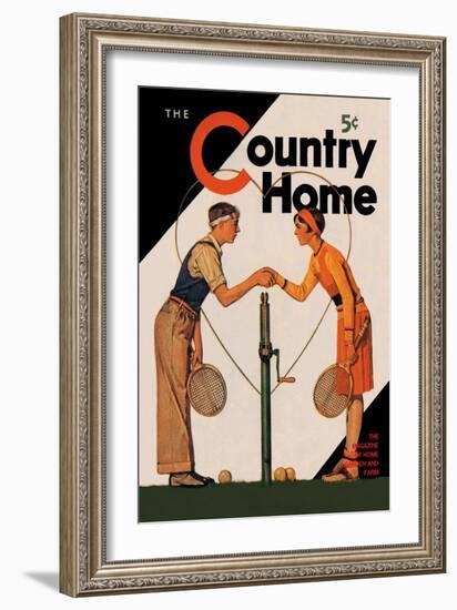 Country Home: A Friendly Match-null-Framed Art Print