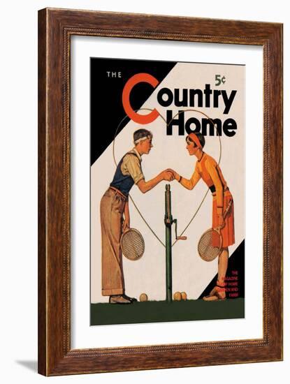 Country Home: A Friendly Match-null-Framed Art Print